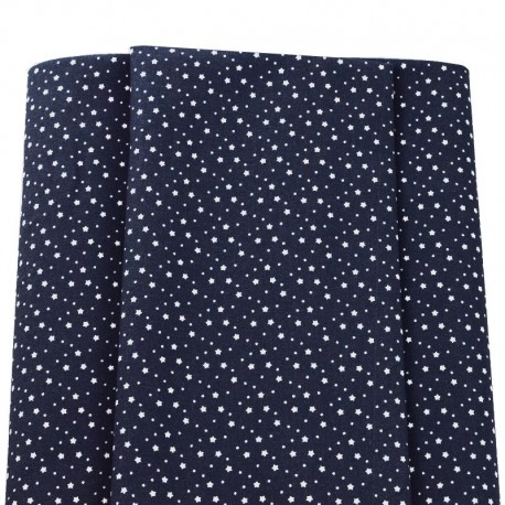deep blue fabric with white stars 